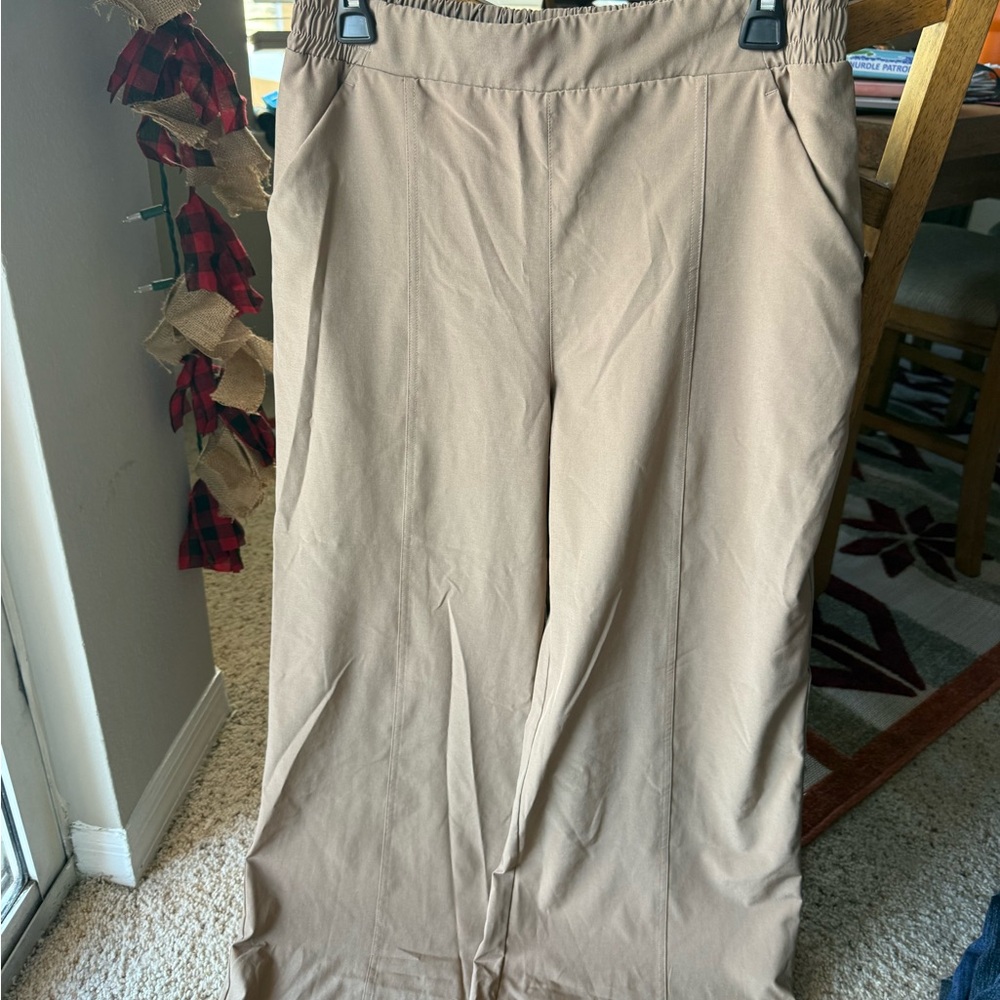 Fabletics Tan Wide Leg Pants